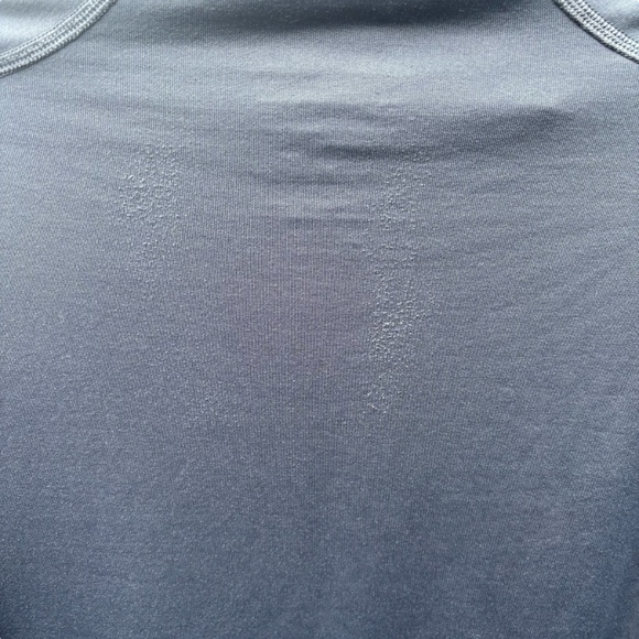 Nike Mens Large Gray Solid Mock Neck Dri Fit Pro Combat Fitted Gym Shirt Swoosh - Picture 7 of 9